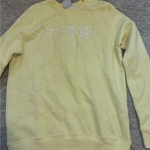 Put-In-Bay Island Yellow Crewneck Sweater